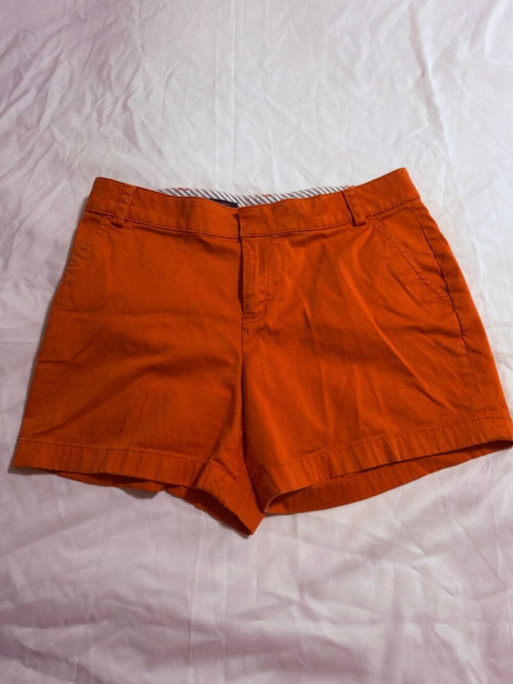 Brooks Brothers Orange Womens Chino Shorts Size 8